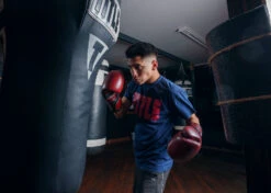 TITLE Boxing Blood Red Leather Training Gloves -ADIDAS || Nike Sales BRTGRD 4