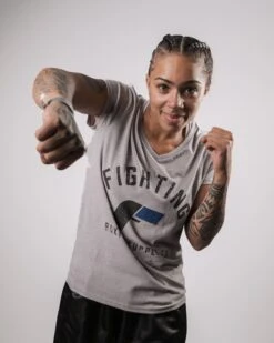 Fighting Women's Distressed V-Neck Tee -ADIDAS || Nike Sales FSWTS14 GR