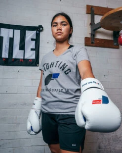 Fighting Women's Distressed V-Neck Tee -ADIDAS || Nike Sales FSWTS14GR 1