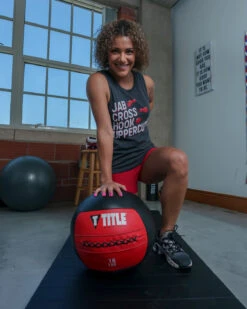 TITLE Boxing Jab Cross Women's Muscle Tee -ADIDAS || Nike Sales TBWTS212GR 1