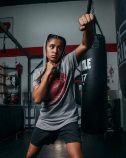 TITLE Boxing Women's Vintage Short Sleeve Hooded Tee -ADIDAS || Nike Sales TBWTS213GR 3