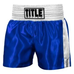 TITLE Boxing Professional Women’s Satin Striped Boxing Trunks 25 TITLE Boxing Professional Women’s Satin Striped Boxing Trunks -ADIDAS || Nike Sales TPBTW2 BL WH 1