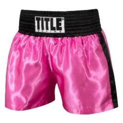 TITLE Boxing Professional Women’s Satin Striped Boxing Trunks 31 TITLE Boxing Professional Women’s Satin Striped Boxing Trunks -ADIDAS || Nike Sales TPBTW2 PK BK 1