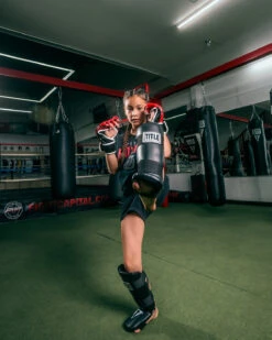 TITLE Boxing Vinyl Shin-Instep Guards 2.0 -ADIDAS || Nike Sales TSIG2BK 2