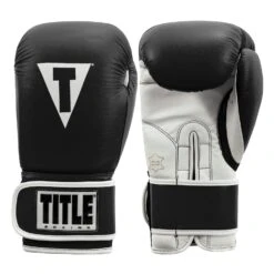 TITLE Boxing Pro Style Leather Training Gloves 3.0 -ADIDAS || Nike Sales TVVTG3 BK WH 01