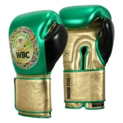 WBC By TITLE Boxing Green Belt Training Gloves 1.0 23 WBC By TITLE Boxing Green Belt Training Gloves 1.0 -ADIDAS || Nike Sales WGBTG GN GD BK 2