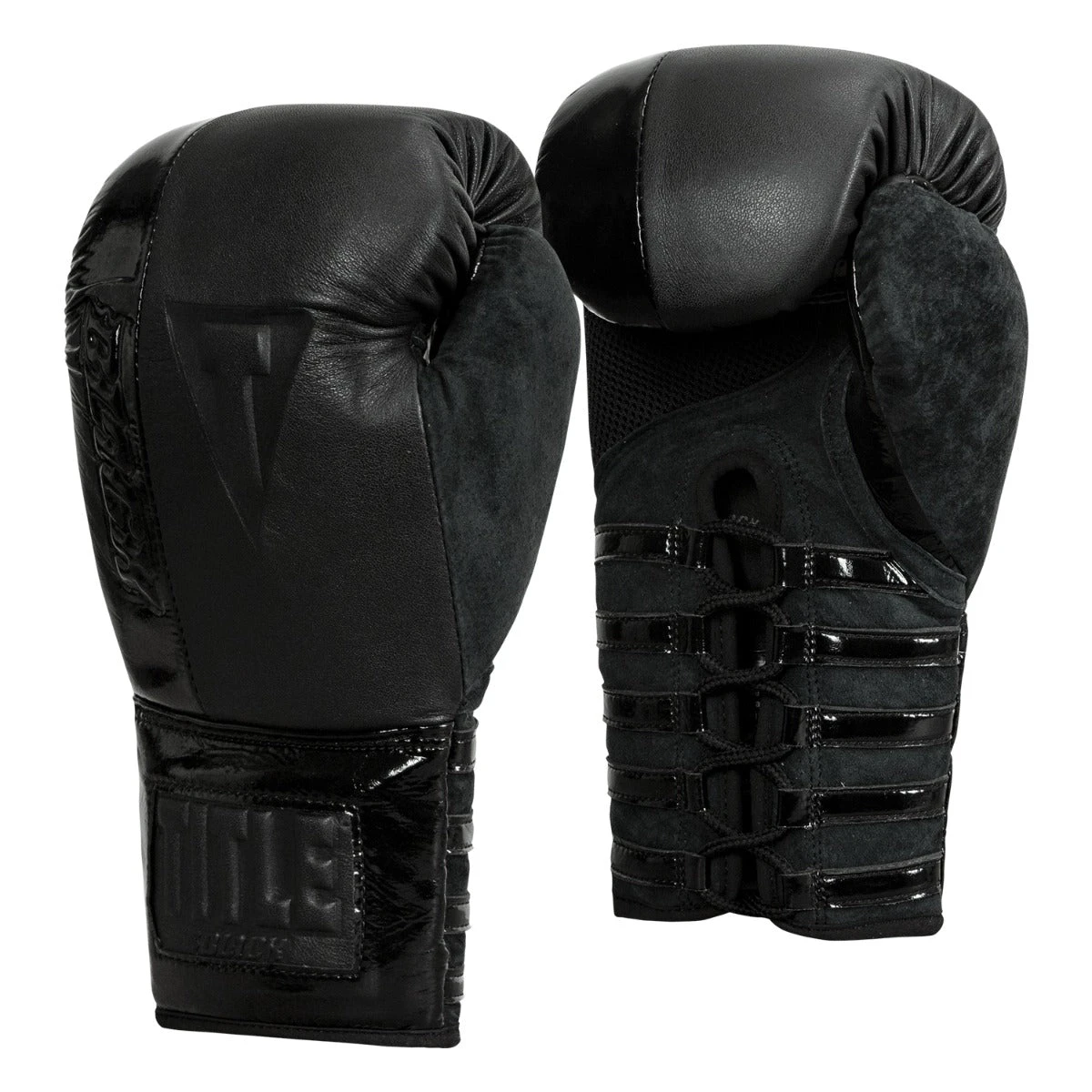TITLE Black Blast Lace Training Gloves 3 TITLE Black Blast Lace Training Gloves - Image 3