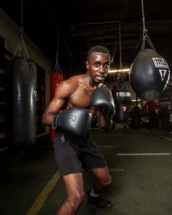 TITLE Black Old School Leather Pro Bag Gloves -ADIDAS || Nike Sales bktbg bk 1