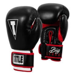 TITLE Boxing Leather Big League Bag Gloves -ADIDAS || Nike Sales blbg2 bk rd 02