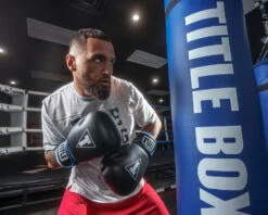 TITLE Boxing Leather Big League Training Gloves 16 TITLE Boxing Leather Big League Training Gloves -ADIDAS || Nike Sales bltg2 bk bl wh 2 1