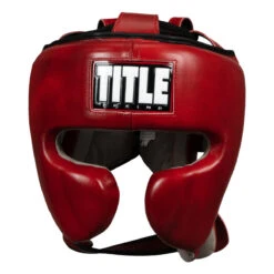 TITLE Boxing Blood Red Leather Sparring Headgear -ADIDAS || Nike Sales brhg rd gr 02