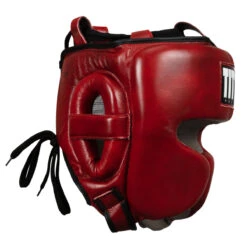 TITLE Boxing Blood Red Leather Sparring Headgear -ADIDAS || Nike Sales brhg rd gr 03