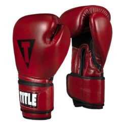 TITLE Boxing Blood Red Leather Training Gloves -ADIDAS || Nike Sales brtg rd 002