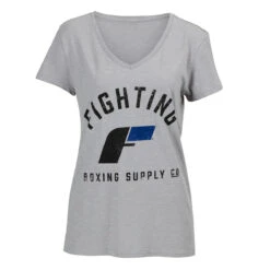 Fighting Women's Distressed V-Neck Tee -ADIDAS || Nike Sales fswts14 gr 01 1 4