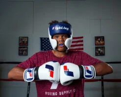 Fighting Force Leather Training Headgear -ADIDAS || Nike Sales ftghgt bl wh bk 1 1