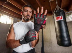 TITLE Boxing Defender Sublimated Glove Wraps -ADIDAS || Nike Sales ksgw bk rd 1 1