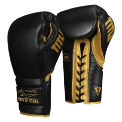 TITLE Boxing Roberto Duran Leather Sparring Gloves -ADIDAS || Nike Sales rdsg bk gd 02