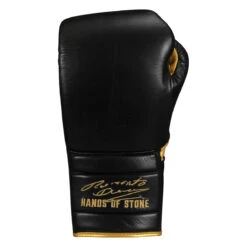 TITLE Boxing Roberto Duran Leather Sparring Gloves -ADIDAS || Nike Sales rdsg bk gd 03