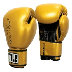TITLE Boxing Roberto Duran Leather Training Gloves -ADIDAS || Nike Sales rdtg gd bk 02