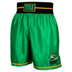 WBC By TITLE Boxing Professional Boxing Trunks 20 WBC By TITLE Boxing Professional Boxing Trunks -ADIDAS || Nike Sales wbcbt gn bk 1 1