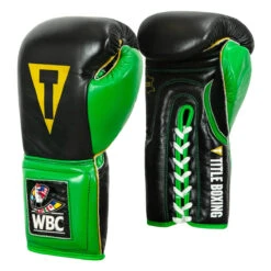 WBC By TITLE Boxing Sparring Gloves -ADIDAS || Nike Sales wbcsg bk gn 02