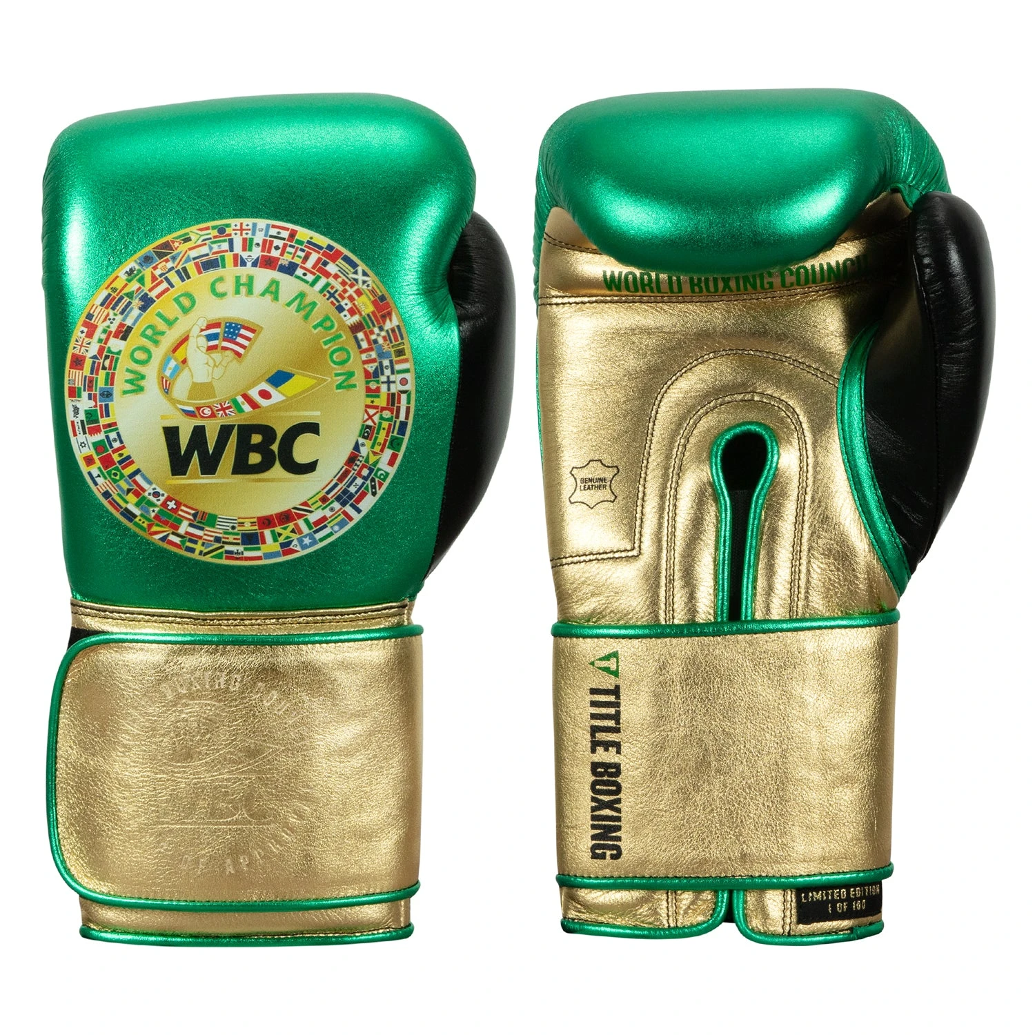 WBC By TITLE Boxing Green Belt Training Gloves 1.0 8 WBC By TITLE Boxing Green Belt Training Gloves 1.0 - Image 8