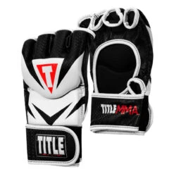TITLE MMA Command Pro Fight Gloves -ADIDAS || Nike Sales xmcpfg bk wh 002